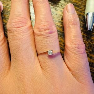 K18 Real Natural Diamond 6. 6.5 size with Cert Card